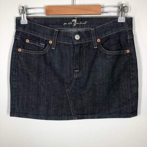 7 For All Mankind Dresses & Skirts - 7 for All Mankind Y2K Roxy Jean Mini  Skirt Size 27